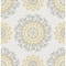 NuWallpaper Gray & Yellow Suzani Peel & Stick Wallpaper